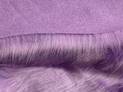 Super Luxury Faux Fur Fabric Material LONG PILE LILAC
