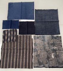 Vintage Japanese BORO Indigo Sashiko Denim Rag Patchwork Katazome Shabby Set A