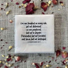 Carlson Homestead – Precut Bible Verse 5″ Quilt Square Set – 30 Piece – White