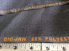DIGJAM GRAY BROWN POLY WOOL SUITING FOR MEN OR WOMEN-62 WIDE-BY THE YARD