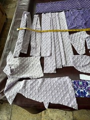 Miscellaneous Random Fabric Scraps MINKY CUDDLE DOT ROSEBUD PRINTS COLOR THEMES