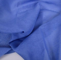 100% linen blue fabric SHEER weight 95gsm gauze blue