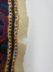 Lot 2 Woven Fabric Yarn Dyed Unique Geometric Patterns – 23.5″ x 19 in