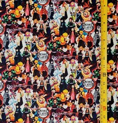DEMON SLAYER ANIME COLLAGE V2 1 YARD FABRIC ( 36″ X 58″ ) BRAND NEW