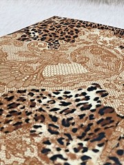Animal Print with Lace Print Cotton Fabric for Face Masks ~ 44″x71″ almost 2yds