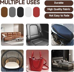 108*51” Vinyl Upholstery Leather Brown Marine Auto Boat Faux Fabric DIY Repair