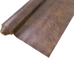 1 Yards 54″ X 36″ Dark Brown Faux Leather Fabric Distressed Crazy Horse Soft Fak
