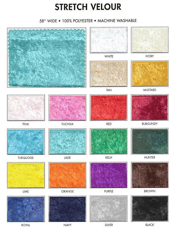 58″ Stretch Velvet Fabric By The Yard 100% Polyester – Machine Washable