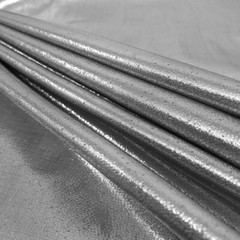 Tissue Lame Fabric Shiny Silver / Black Craft Decoration Costume Design 44″ Wide