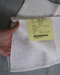 6 Ralph Lauren Fabric Remnants 24″x26″ Mostly Sheers Stripes Whites, Creams