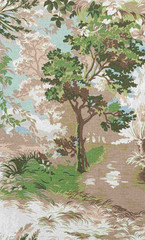 THIBAUT CURTAIN FABRIC DESIGN Lincoln Toile 1.7 METRES BLUSH LINEN BLEND