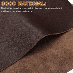 Genuine Leather Sheet, 7.9″x11.8″ Full Grain Leather Pieces, Dark Brown