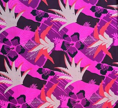 African Stretch Cotton Satin Fabric- Purple, Black, Brown “Jasmine”, Per Yard