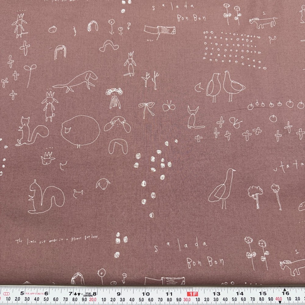 Rakugaki Japanese Print Megumi Sakakibara Collection Cotton by the HALF YARD