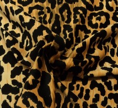 BALLARD DESIGNS SERENGETI CAMEL LEOPARD VELVET FABRIC BY THE YARD 54″W