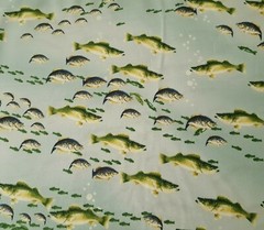Rod & Reel BTY Hautman VIP Fishing Crappie Walleye Greenish Gray Water