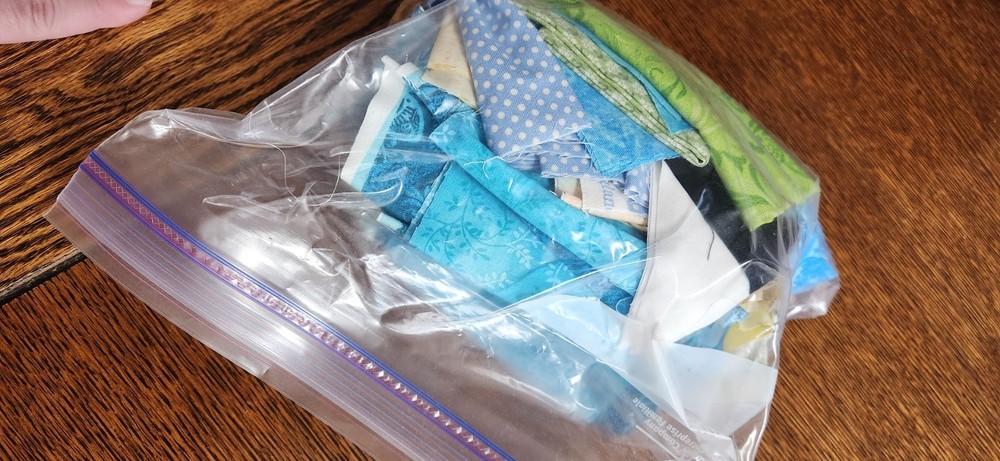 Fabric scraps and remnants, about 1 pound random cottons *FS7*