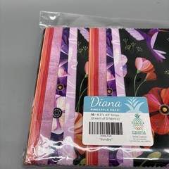 Lot Of (2) Pineapple Fabric Pack 10 – 6.5” X 43” Strips Two Each Of Five