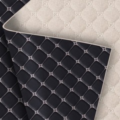 Pebble Grain Quilted Faux Leather 6mm Foam Backed Auto Upholstery 63″ Wide