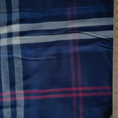 Navy, Blue, White, Burgundy, Plaid Porto Cotton Flannel Shirting – Cozy & Soft!
