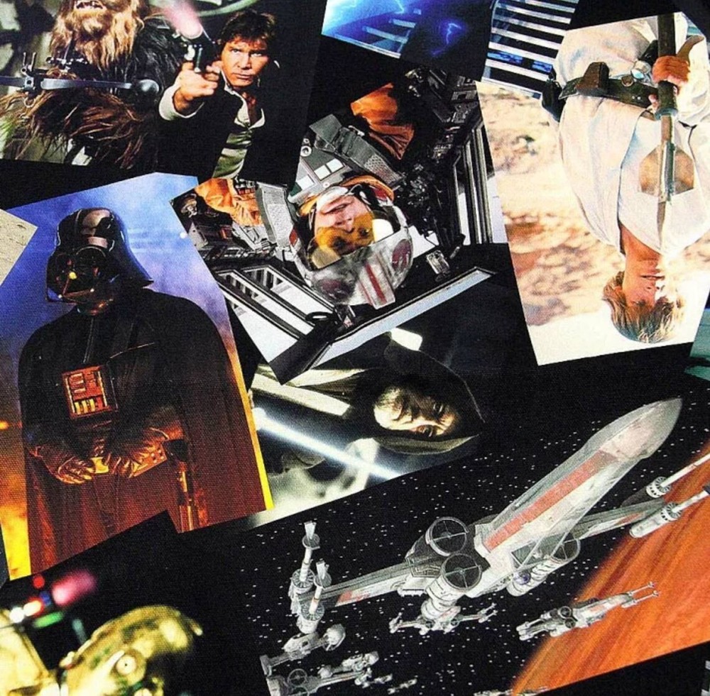 Star Wars Movie cut Patterned Oxford Fabric made in Japan by the Yard