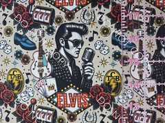 Custom 100% Cotton Woven Fabric Elvis Singer Artist By The 1/4 Yard 9×56