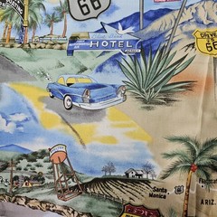 Route 66 Fabric Robert Kaufman Retro