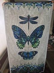 Luminosity Butterfly-cream Multi Metalic 24X44 Panel by Northcott Fabric CRAFT!