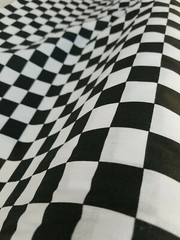 Checkered Black & White Nascar Racing Flag Poly cotton Print 60″ Fabric by yard