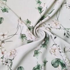 1 yard X 1.4 meter Floral Dress Fabric Soft Rayon Poplin Material Breathable