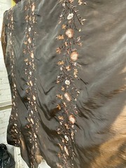 FAUX SILK FLOWERS EMBROIDERED~DRAPERY UPHOLSTERY Sold By The Yard