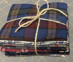 QUILT FABRIC COTTON FLANNEL PLAIDS SAMPLE LOT 8 Pieces 10″ X 13″ MIXED VARIETY!