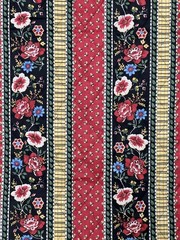 Marcus Brothers Double Sided Pre-Quilted Floral Fabric, 1 yd (36”), EUC