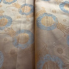 Gold Silver Asian Brocade Fabric Poly/Nylon Rainwood 12 Yards