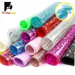 A4 Iridescent Hologram Transparent PVC Vinyl Star Fabric DIY Bows Earring Making