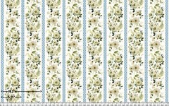 Wilmington Prints – Green Fields – Repeating Border Stripe Multi, Fabric BTY