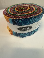 Blank Jelly Roll 40 Precut Sumatra Batiks ll 2.5″ Strip 42″ Long Fabric Quilt