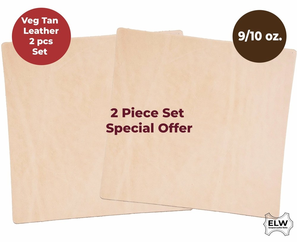 Veg Tan Tooling Leather 9/10 oz (3.6-4mm) 2 Piece Special Price