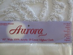 NIP Triumph AURORA 60″ Wide 100% ACRYLIC 18-Count AFGHAN CLOTH – 1-1/4 yds.