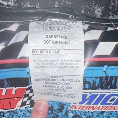 2 Advanced Vinyl Graphics NASCAR Speedway Logo Cotton Fabric