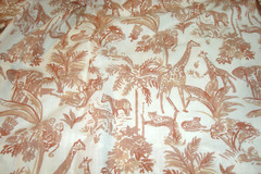 4 yds Premier Prints Fabric Meru Potters Wheel African Animal Toile Upholstery