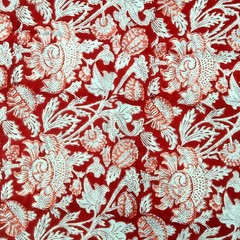 E-Tailor® Indian Handmade Ethnic 100% Cotton Running Hand Block Print Natur