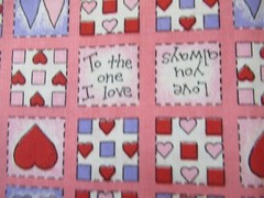 GENERAL FABRICS “LOVE FABRIC” VALENSTINES LOVE FABRIC VTG 70`S RARE 1YX44″