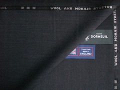 DORMEUIL 85% WOOL15% MOHAIR “WEFT STRETCH” SUITING FABRIC MADE IN ENGLAND- 3.4 m