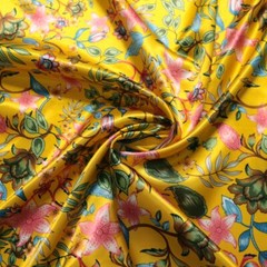1Yard Vintage Satin Fabric Silky Charmeuse material For Scarf,Gown,Lining Sewing
