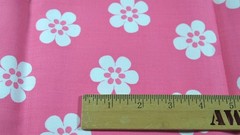 Vintage Manes Texture Pink Floral Daisy Quilt Sewing Doll Craft Fabric 2 Yards