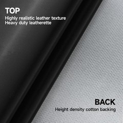 Vinyl Faux leather Upholstery Black Marine Auto Boat fabric yard 54″ Wide Repair