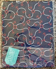 Lily & Loom Nautical Navy Anchor Fabric 1 Yard Precut 100% Cotton Quilting Craft