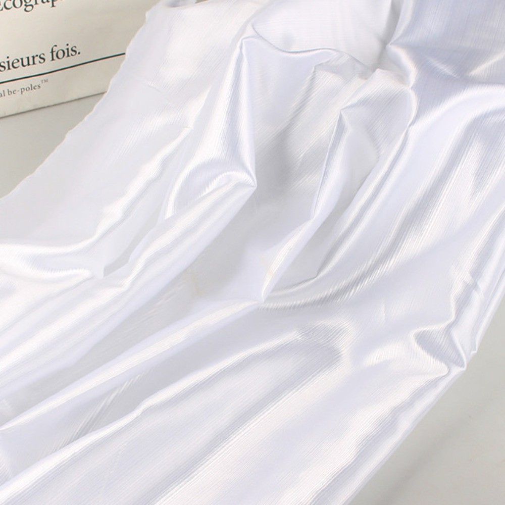 Shiny Faux Silk Satin Striped Fabric High Quality for Craft Cloth Cheongsam Sew