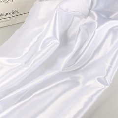 Shiny Faux Silk Satin Striped Fabric High Quality for Craft Cloth Cheongsam Sew